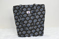 Black Petal Quilted Zipper Mini Tote Bag