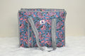 Blue Blossom Zipper Mini Tote Bag