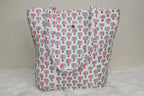 Blush Balloon Quilted Zipper Mini Tote Bag