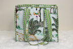 Green Jungle Safari Zipper Mini Tote Bag