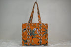Mustard Jungle Safari Zipper Mini Tote Bag