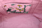 Pink Jungle Safari Quilted Zipper Tote Bag