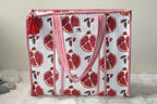 Promegrante Quilted Tote Bag with Magnetic Button