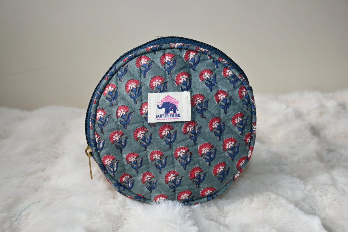 Quilted Round Coin Pouch