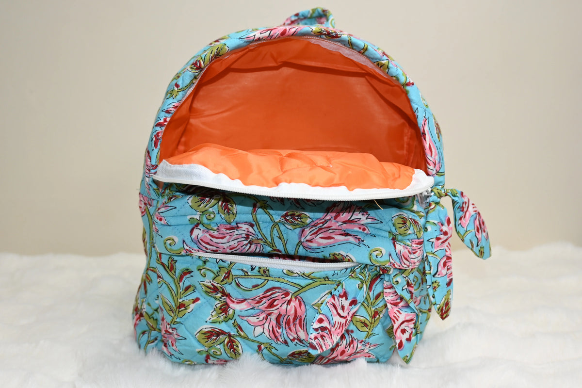 Sky Trail Cotton Quilted Backpack