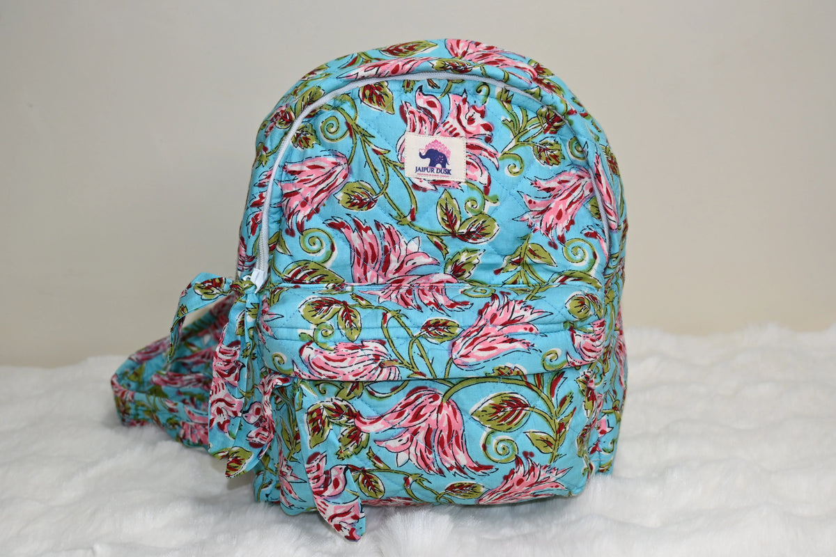 Sky Trail Cotton Quilted Backpack