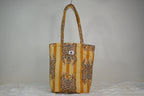 Yellow Safari Quilted Zipper Mini Tote Bag